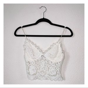 Express Lace Cropped Cami Top